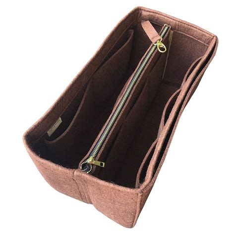 [Herbag 31 Organizer] Felt Purse Insert with Middle Zip Pouch 